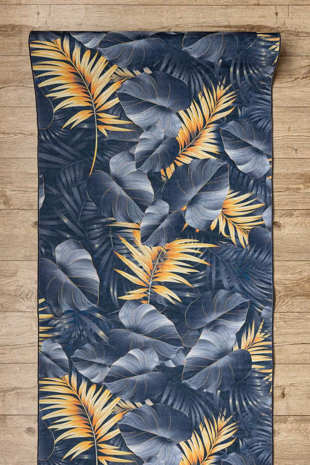 RugsX Lotus Anti-Slip Floral Runner in Grey, W: 60 cm, L: 140 cm – 4