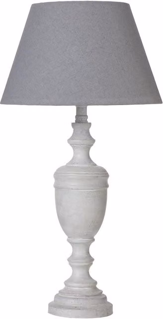 Hill Interiors Lentia Urn Linen Table Lamp in Grey