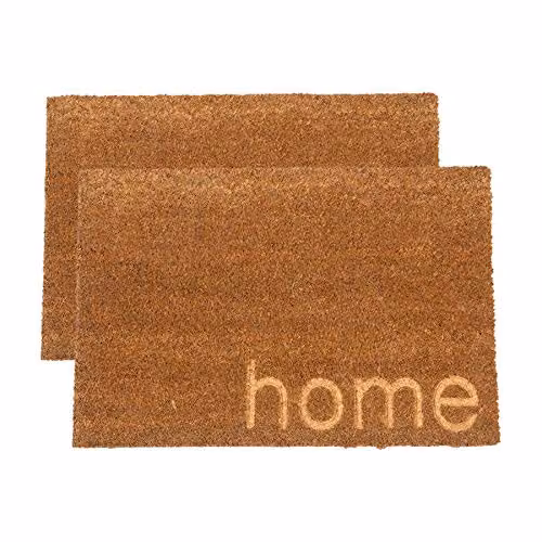 Nicola Spring Coir Door Mat Set of 2, Brown, W/D: 60 x 40 cm – 1