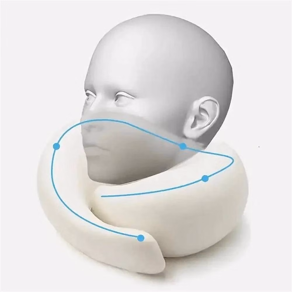 Nordara U-Shaped Memory Foam Travel Pillow in Grey and Black for Neck and Shoulder Support – 2
