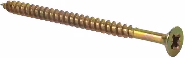 Picardy Yellow Galvanised Zinc Pozidriv Wood Screws, Pack of 200