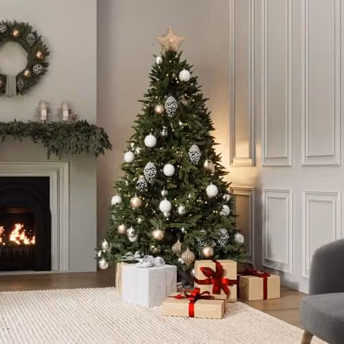 Charles Bentley 8ft Nordic Spruce Luxury Artificial Christmas Tree in Green