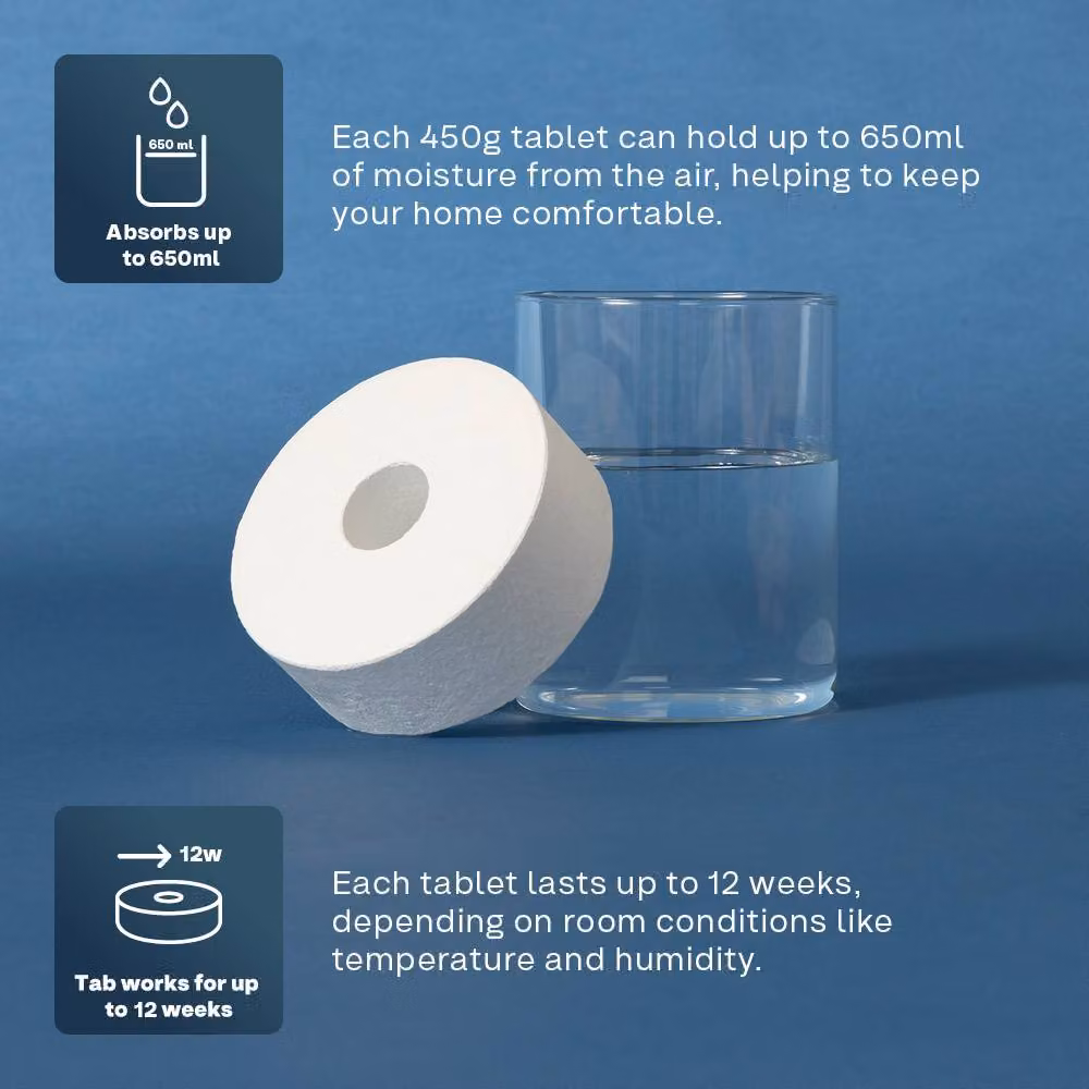 LIVIVO Interior Dehumidifier Refill Tabs, 4 Pack, White – 5