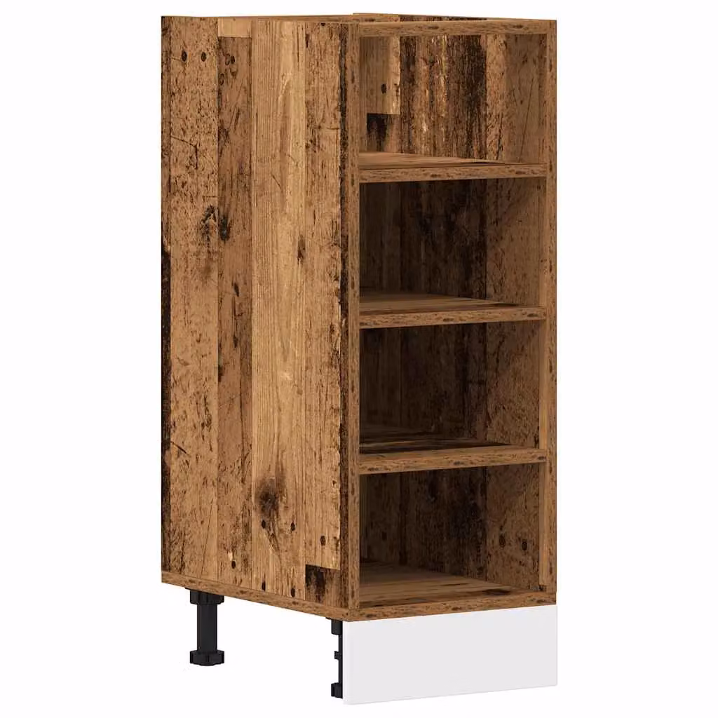 Berkfield Home Rustic Brown Kitchen Base Unit with Hinged Doors and Internal Shelves, W/D/H: 30.0 x 44.5 x 81.5 cm – 2