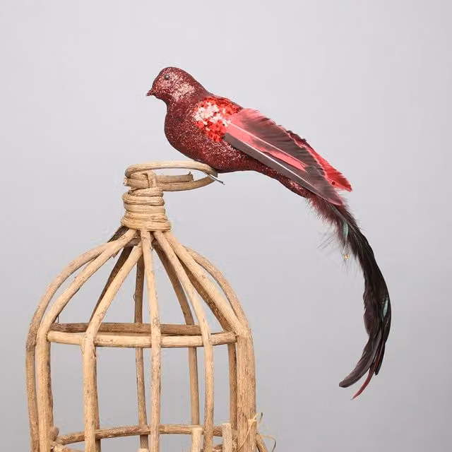 Kingsbury Gifts Paradise Decorative Red Bird Figure with Clip