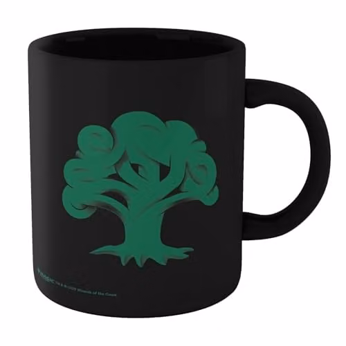 Zavvi Magic: The Gathering Forest Mana Symbol Ceramic Mug in Black and Multicolour