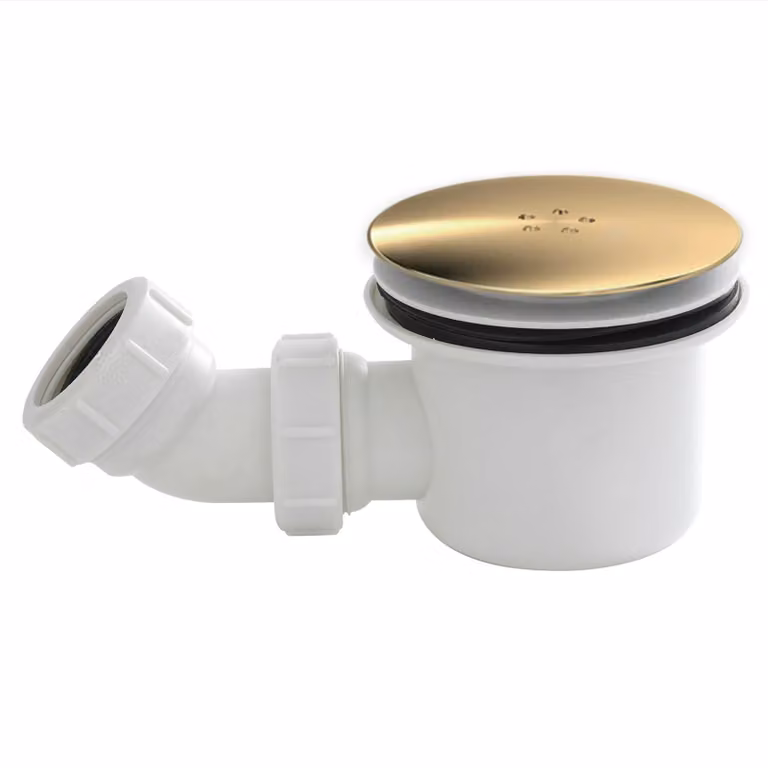 Royal Bathrooms 90mm Fast Flow Shower Tray Waste in Brushed Gold