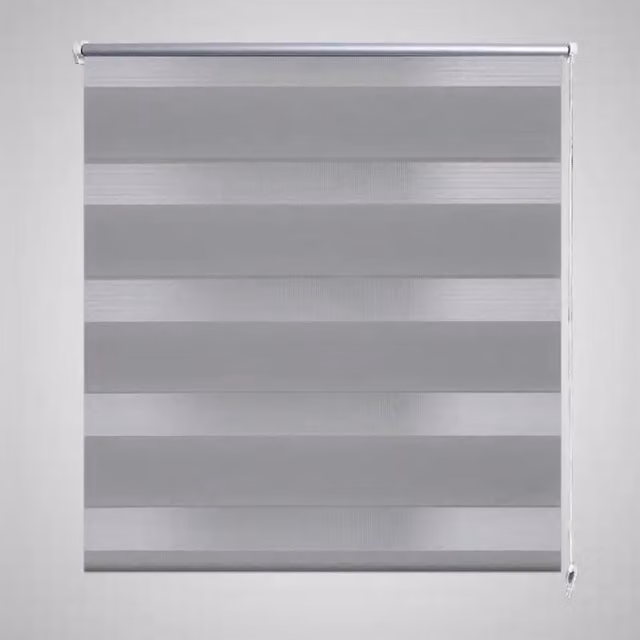 Berkfield Home Zebra Blind in Grey and White, W: 70 cm, H: 120 cm