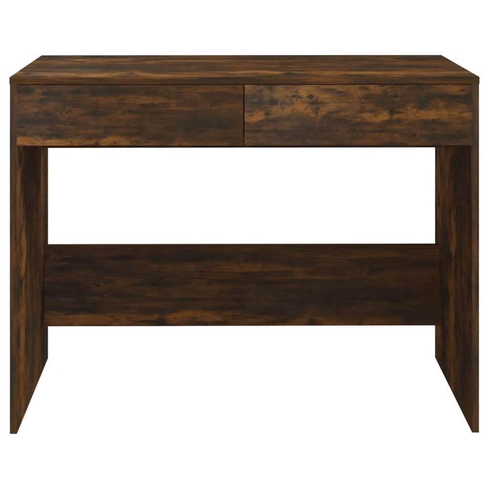 Berkfield Home Modern Writing Desk in Smoked Oak Brown, W/D/H: 101 x 50 x 76.5 cm – 4