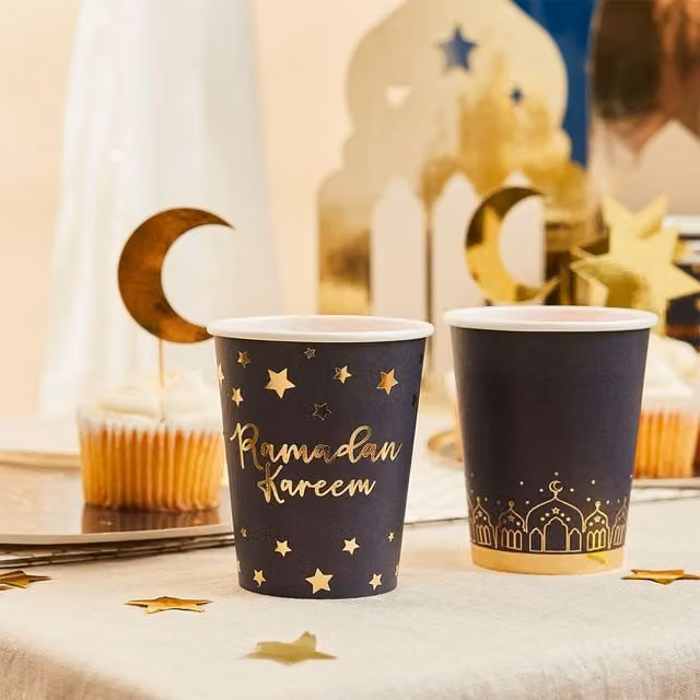 Club Green Ramadan Paper Cups, Pack of 8, Multicolour
