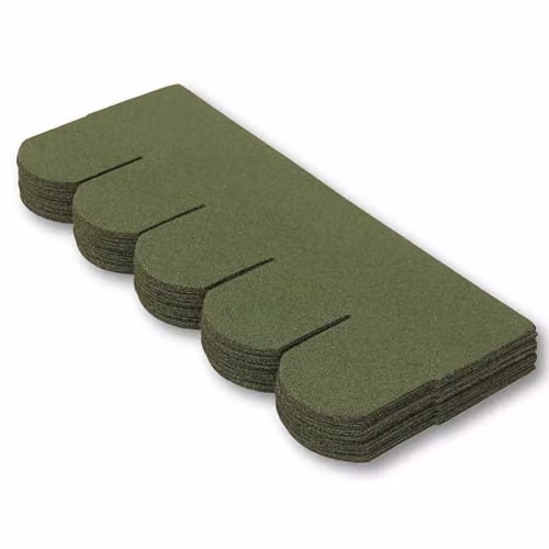 Novecrafto Heavy Duty Asphalt Roof Shingles in Green Fish Scale Design, 25 Pieces, W: 80 cm, H: 31.5 cm – 6