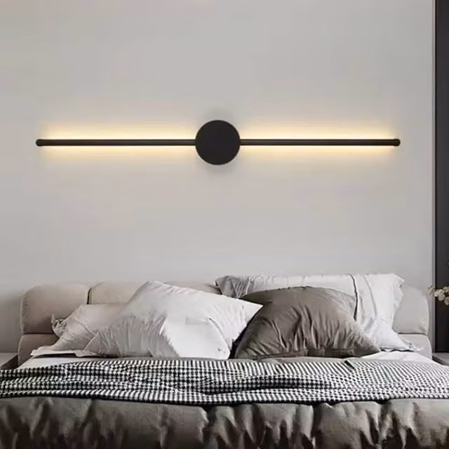 Havendro Modern Black LED Linear Wall Lamp with Up and Down Light Effect