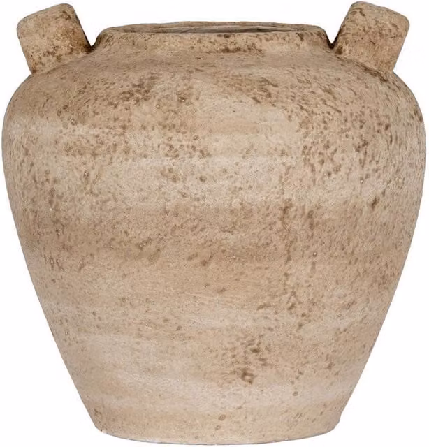 Lemon Pavilion Furniture and Decor Terra Medium Ceramic Urn Vase with Handles, Brown, W: 29 cm, D: 29 cm, H: 29 cm – 1