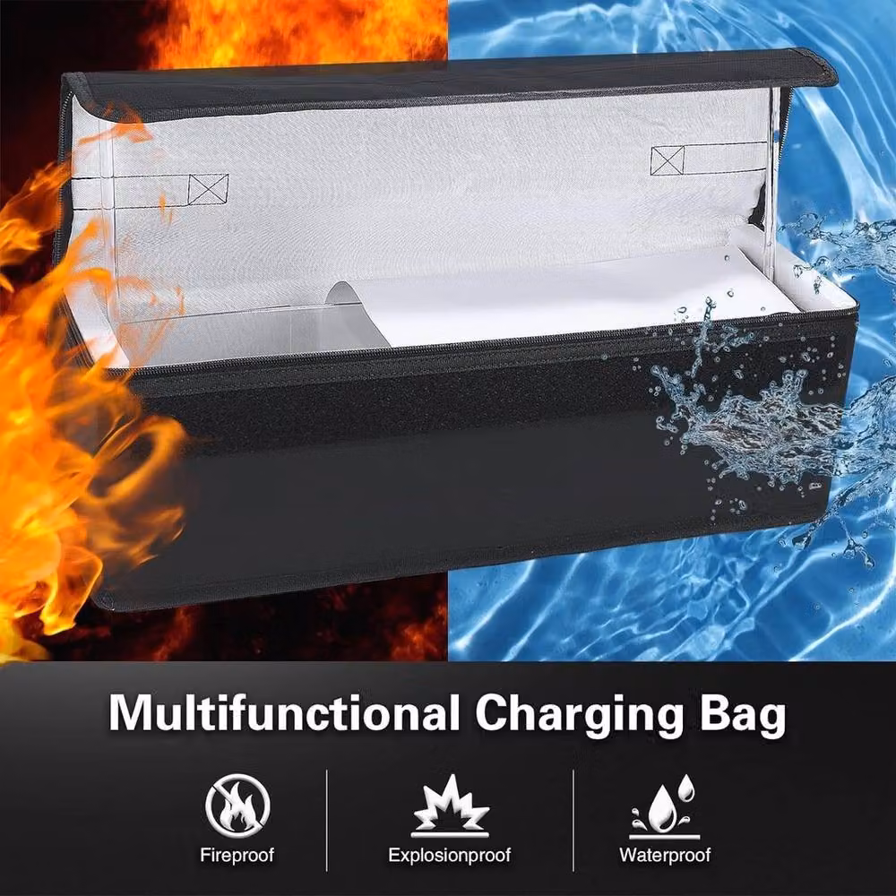 NESTLUNE Fireproof and Explosionproof E-bike Battery Safety Bag in Black – 4