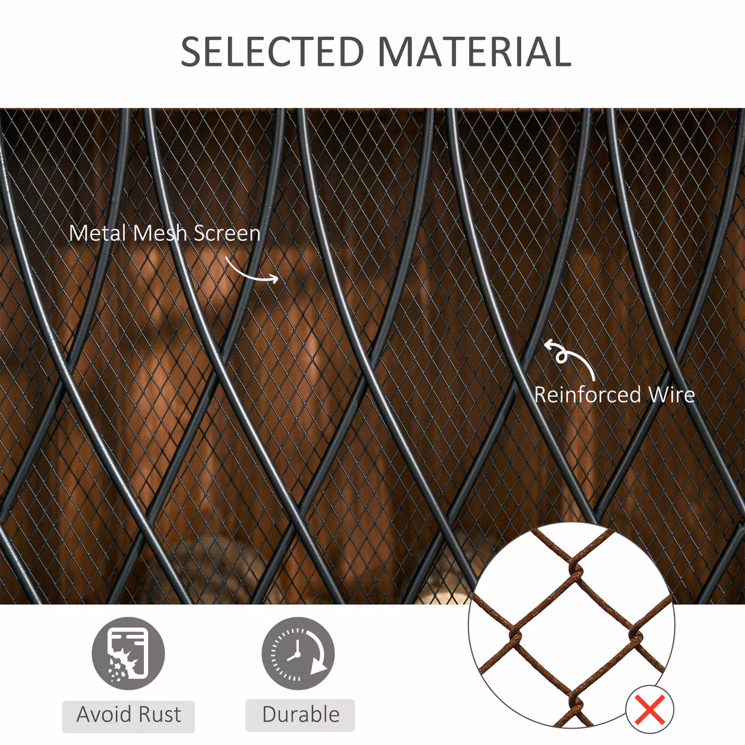 HOMCOM 3-Panel Folding Metal Mesh Fireplace Spark Guard, Black, W: 126 cm, H: 80 cm – 4
