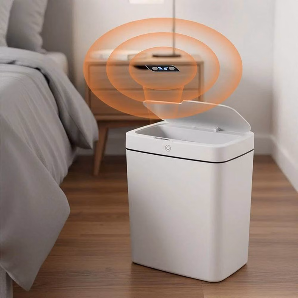 Kelvenix Automatic Bathroom Trash Can, White, 15L – 2