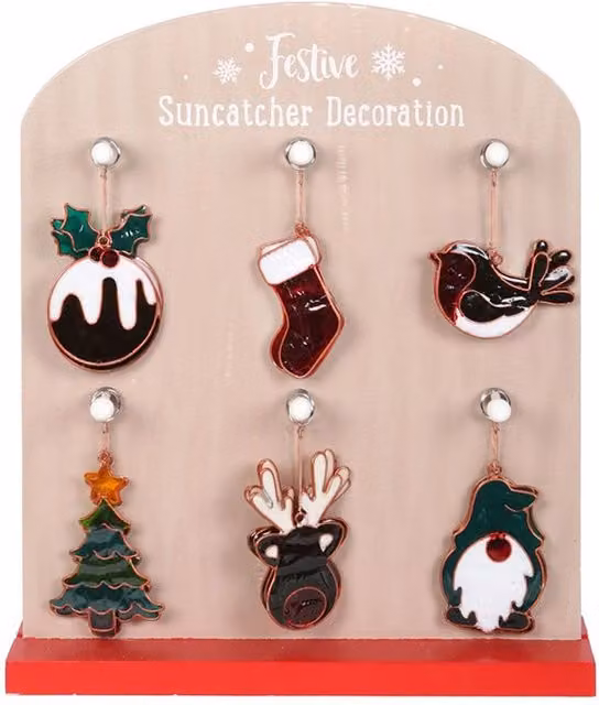 KDMK 24 Piece Multicolour Christmas Animal Suncatcher Hanging Window Decoration Set