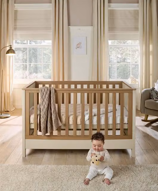 Mamas & Papas Harwell Cotbed in Beige