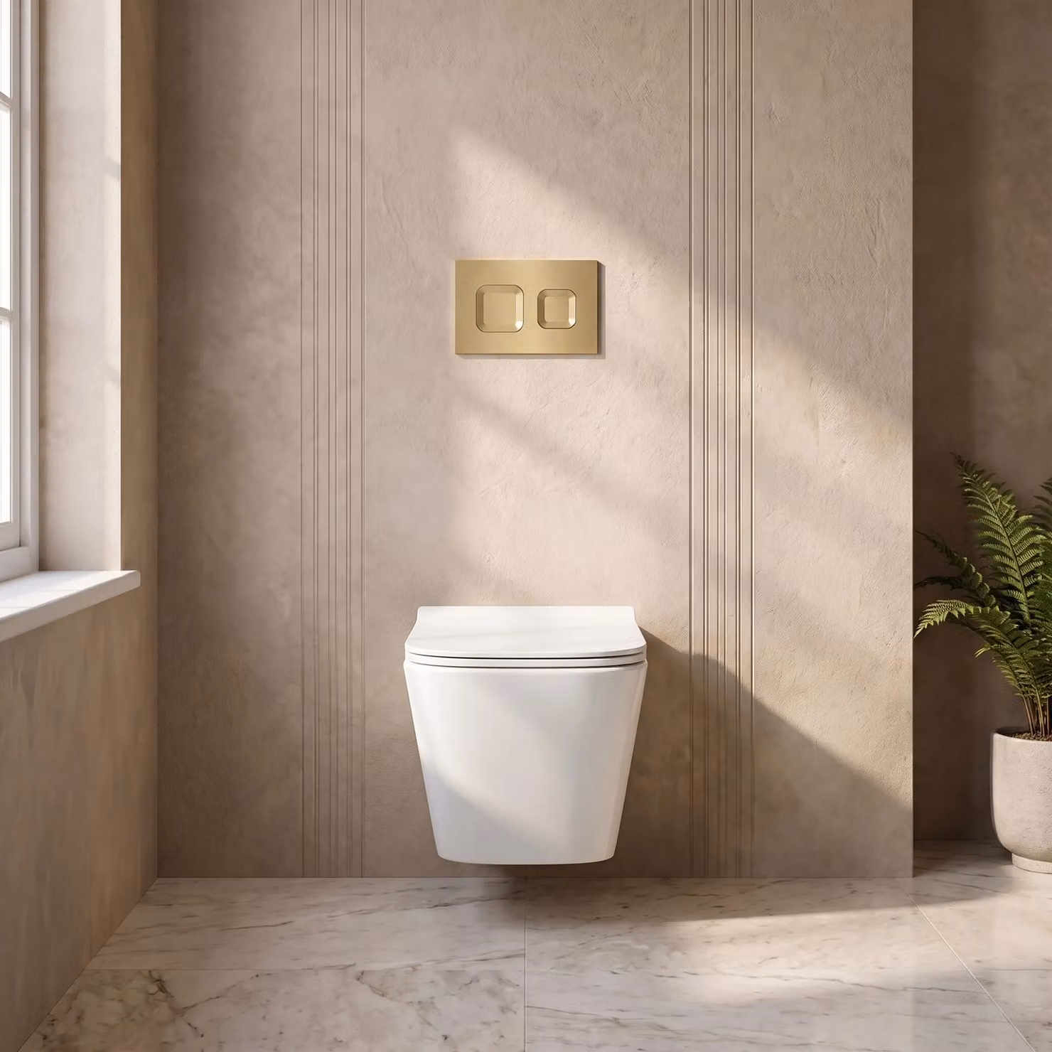 Balterley White Ceramic Rimless Wall Hung Square Toilet Pan and Soft Close Seat W/D/H: 32.5 x 35 x 48 cm – 5