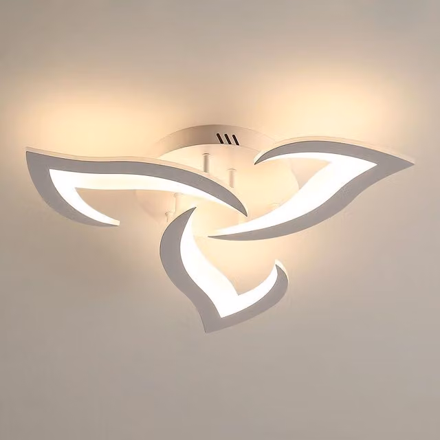 Pheashine Modern LED Acrylic Ceiling Light, 36W, 3000K Warm White, White – 1