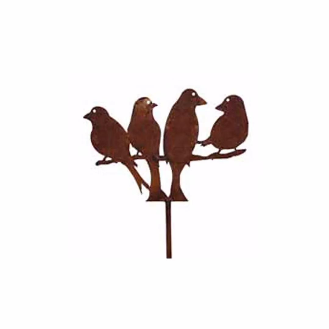 Poppyforge Love Doves Steel Plant Border Supports in Brown, Pack of 2 – 2