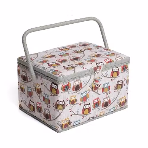 Hobby Gift Large Sewing Box with Lid and Handles, Multicolour, H 23.5 x W 31 x D 20 cm – 1