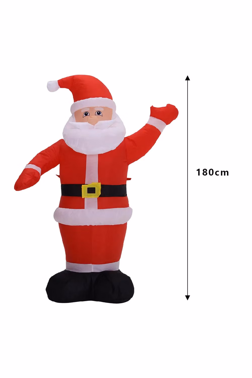 Living and Home Red Inflatable Santa Claus Christmas Outdoor Decoration with Fan and LED Lights, Height: 180 cm – 6
