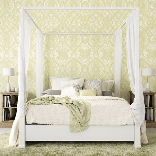 Hoopla Walls Abstract Geometric Green Wallpaper Roll