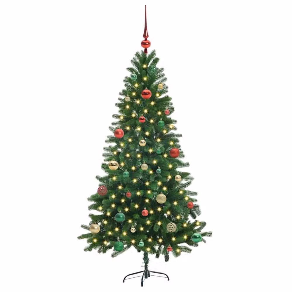 Berkfield Home Green Christmas Tree with 150 LEDs and Stand, Height: 150 cm – 3