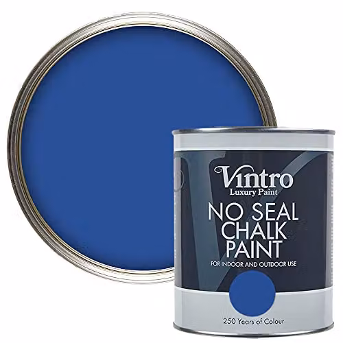 Vintro No Seal Chalk Paint in Cobalt Blue, 1 Litre