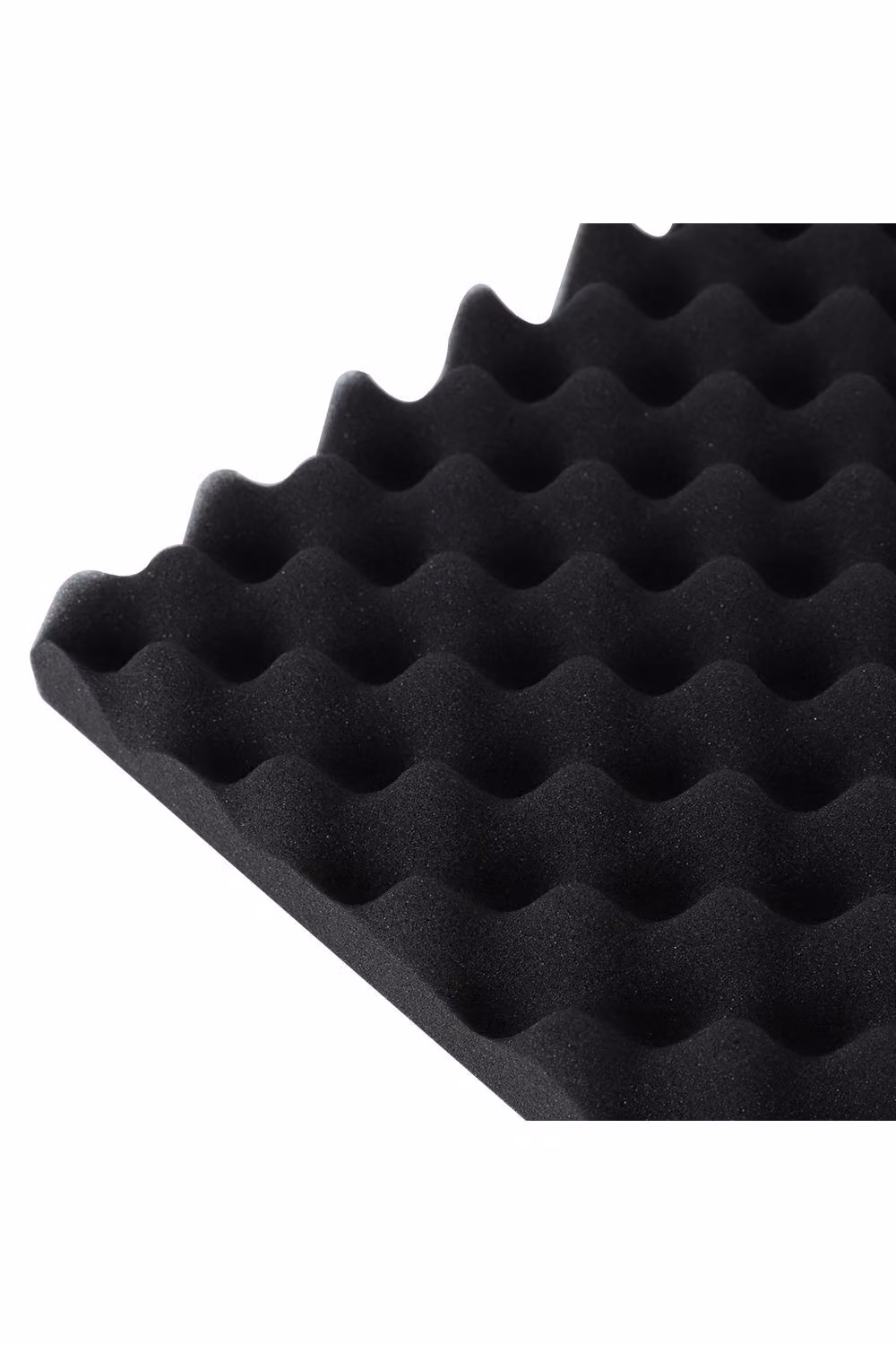 Living and Home 12-Piece Black Wave Shape Acoustic Foam Panels, High-Density Flame-Retardant Polyurethane, 30 x 30 cm – 5
