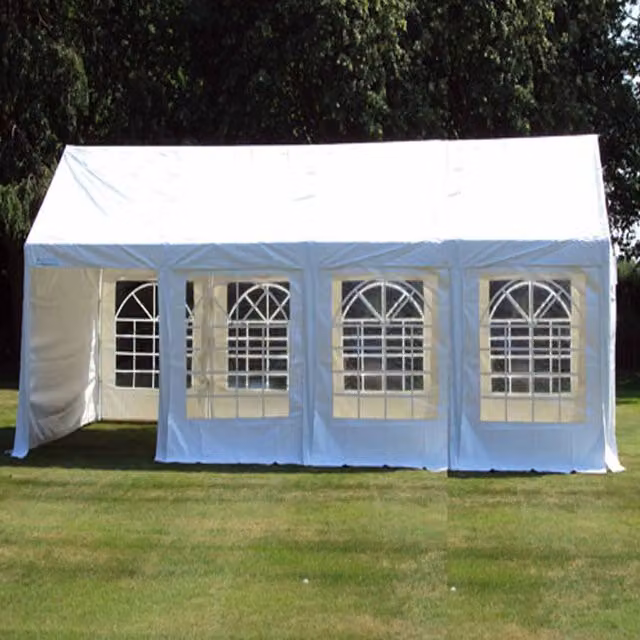 Original Heavy Duty Marquee P.E. by Crocodile Trading Ltd, White, W: 8 m, D: 3 m, H: 3 m