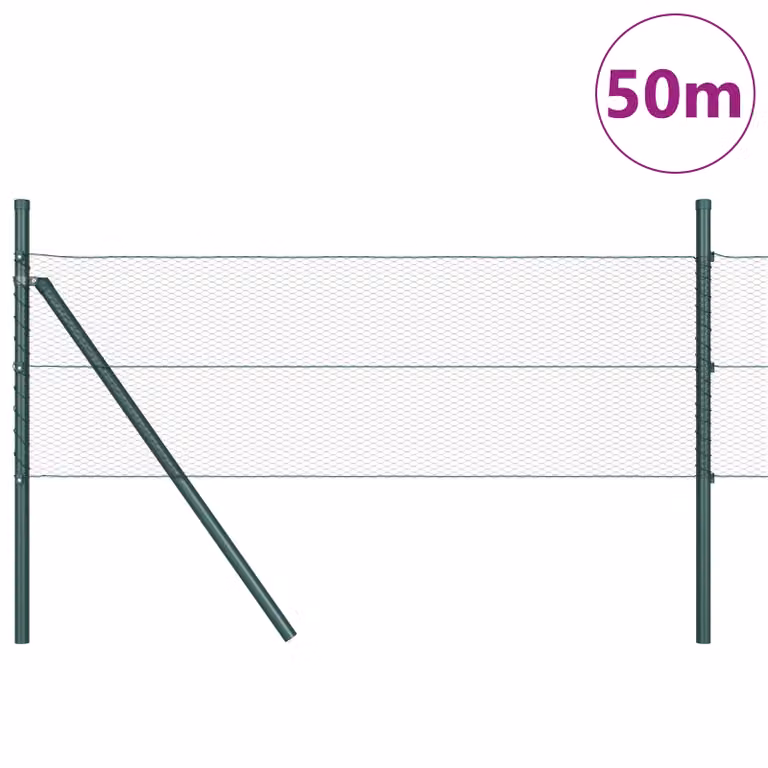 Berkfield Home Hexagon Steel Fence in Grey, 0.4 x 50 m