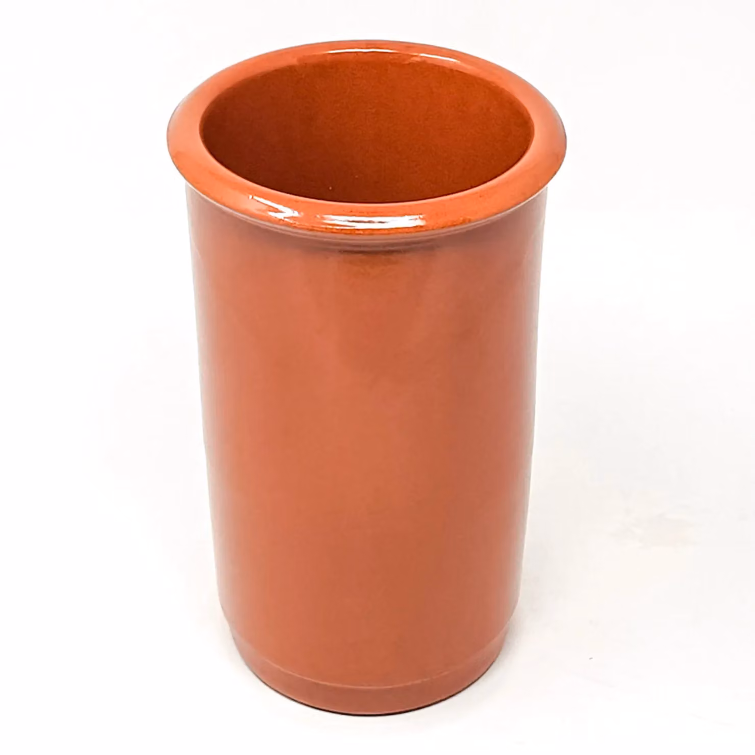 Verano Spanish Ceramics El Toro Glazed Terracotta Wine Cooler, Brown, H: 21.5 cm – 2