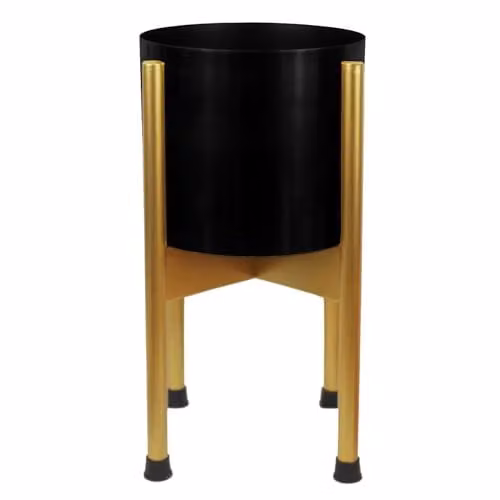 LeafUK Leaf Metal Tabletop Planter in Gold or Black, W/D/H: 18.0 x 18.0 x 2.0 cm – 1