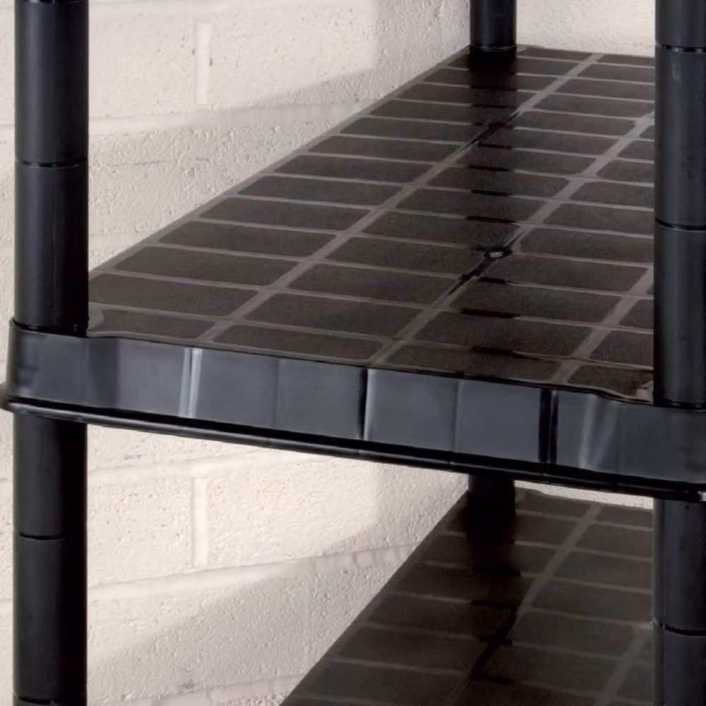 Berkfield 5-Tier Black Plastic Home Storage Shelf, W/D/H: 85 x 40 x 185 cm – 3