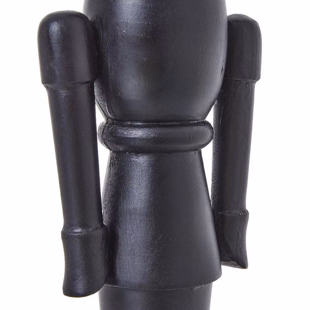 Lemon Pavilion Minimalist Wooden Nutcracker Decoration in Black, W: 12 cm, D: 10 cm, H: 50 cm – 3