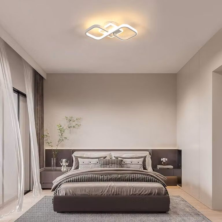 Goeco Modern Square LED Ceiling Light, 36W Warm White 3000K, White