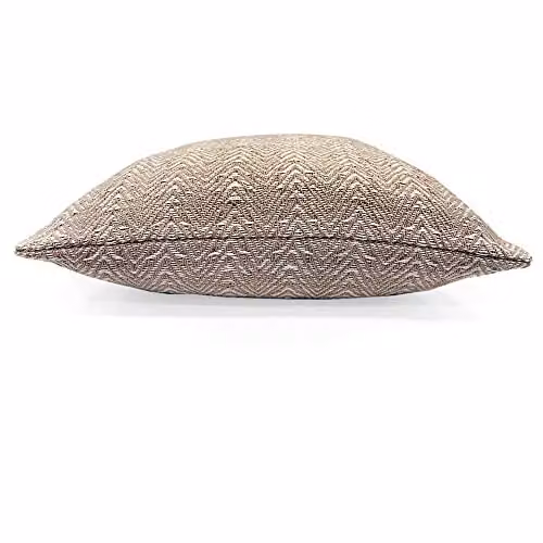 Appletree Herringbone Filled Cushion in Beige, 100% Cotton, W/D/H: 43 x 43 x 43 cm – 2