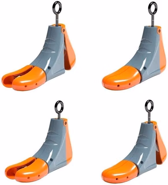 Kelvenix Adjustable High-Top Shoe Stretcher and Portable Boot Tree Shaper in Orange, Size Small