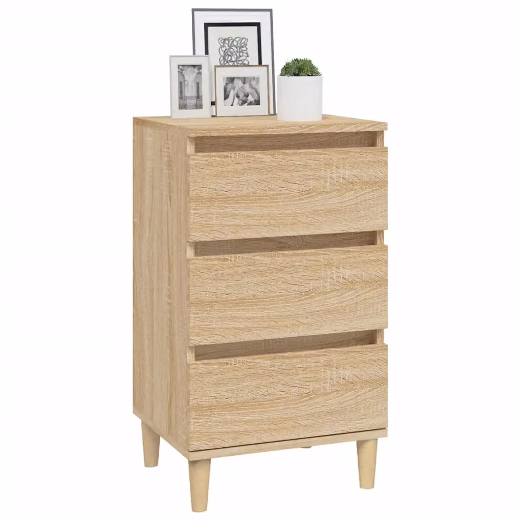 Berkfield Home Sonoma Oak Bedside Cabinet in Brown, W/D/H: 40 x 35 x 70 cm – 2
