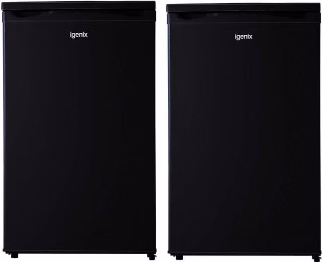 Igenix Freestanding Under Counter Larder Fridge and Freezer Set in Black