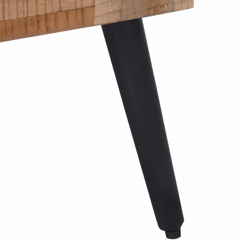 Berkfield Home Modern Square Side Table in Grey and Brown Reclaimed Teak Wood, W/D/H: 40 x 40 x 45 cm – 4