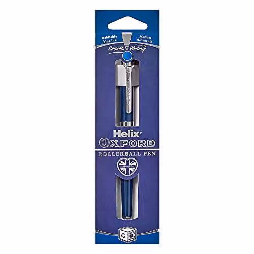 Helix Premium Metal Rollerball Pen with Blue Ink