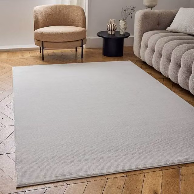 THE RUGS Carmel Striped Area Rug in Ivory and Beige, W: 160 cm, D: 230 cm – 1