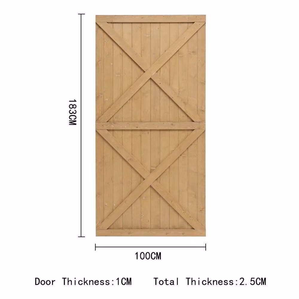EONLION Brown Wooden Garden Gate, W/H: 100.61 x 182.88 cm – 2