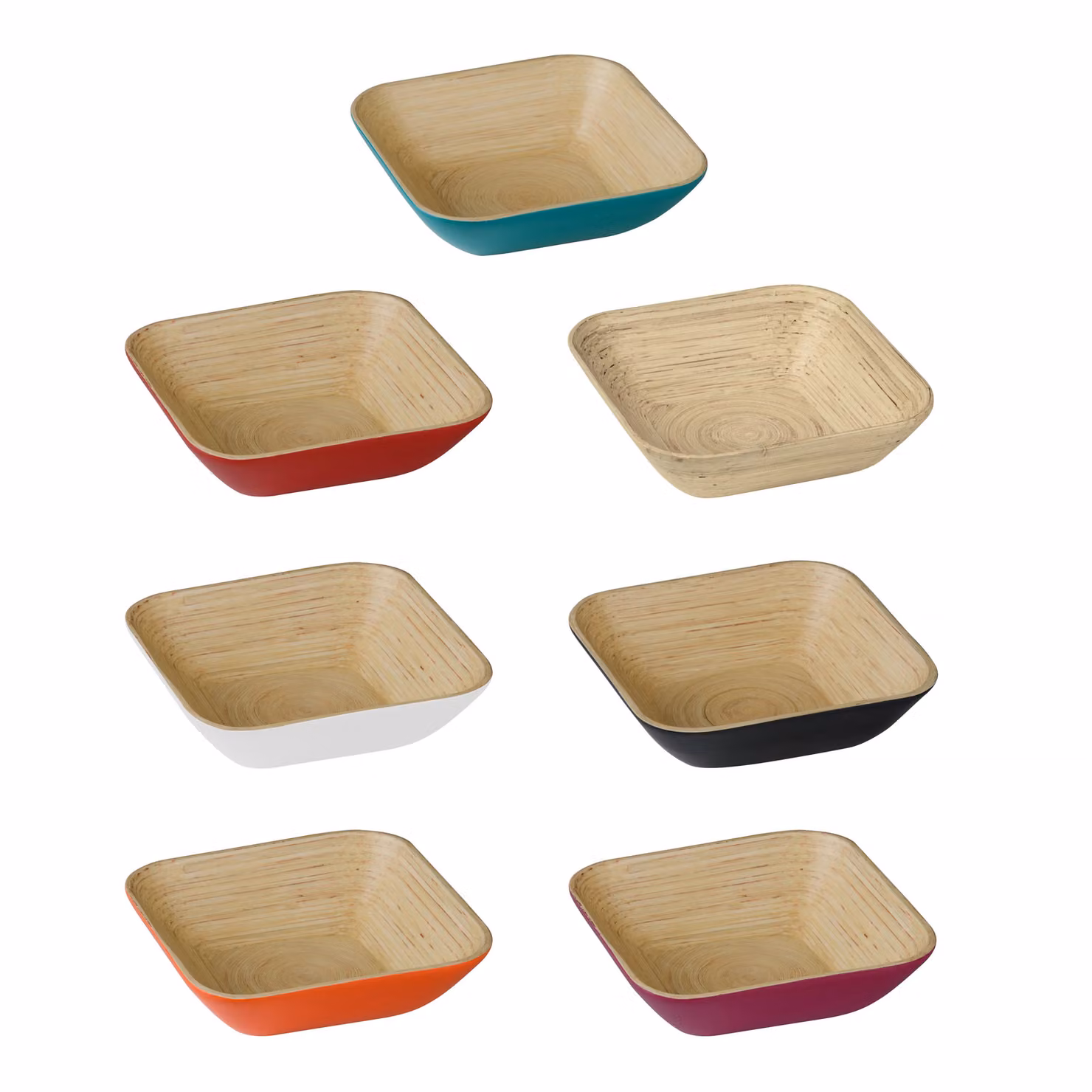 Orsina Kyoto Large Red Salad Bowl with Bamboo Details – 2