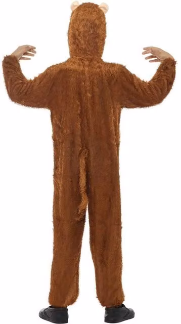 Smiffys Childrens Monkey Full Costume in Brown and White