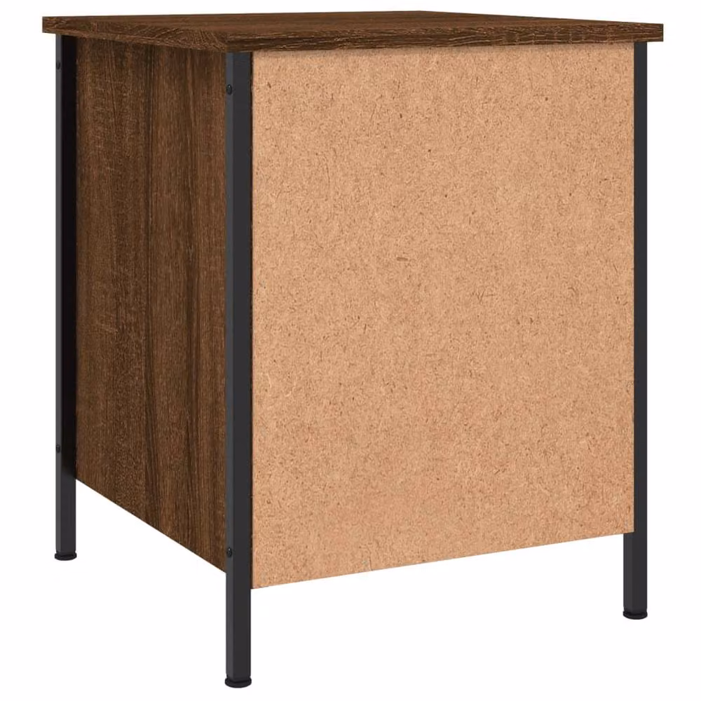 Berkfield Home Durable Bedside Cabinets, 2 Piece Set in Brown Oak, W/D/H: 40 x 42 x 50 cm – 5