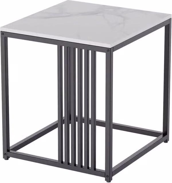 NESTLUNE Nordic Marble Small Coffee Table and Sofa Side Table in Black, W/D/H: 100 x 15 x 15 cm
